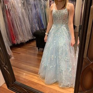 ❄️👗 ellie wilde Sheer Corset Formal Dress 👗 ❄️